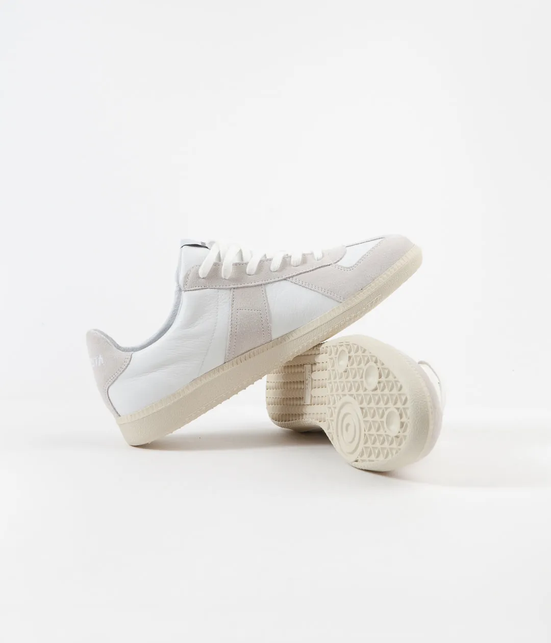 Novesta German Army Trainer Shoes - White / Ecru