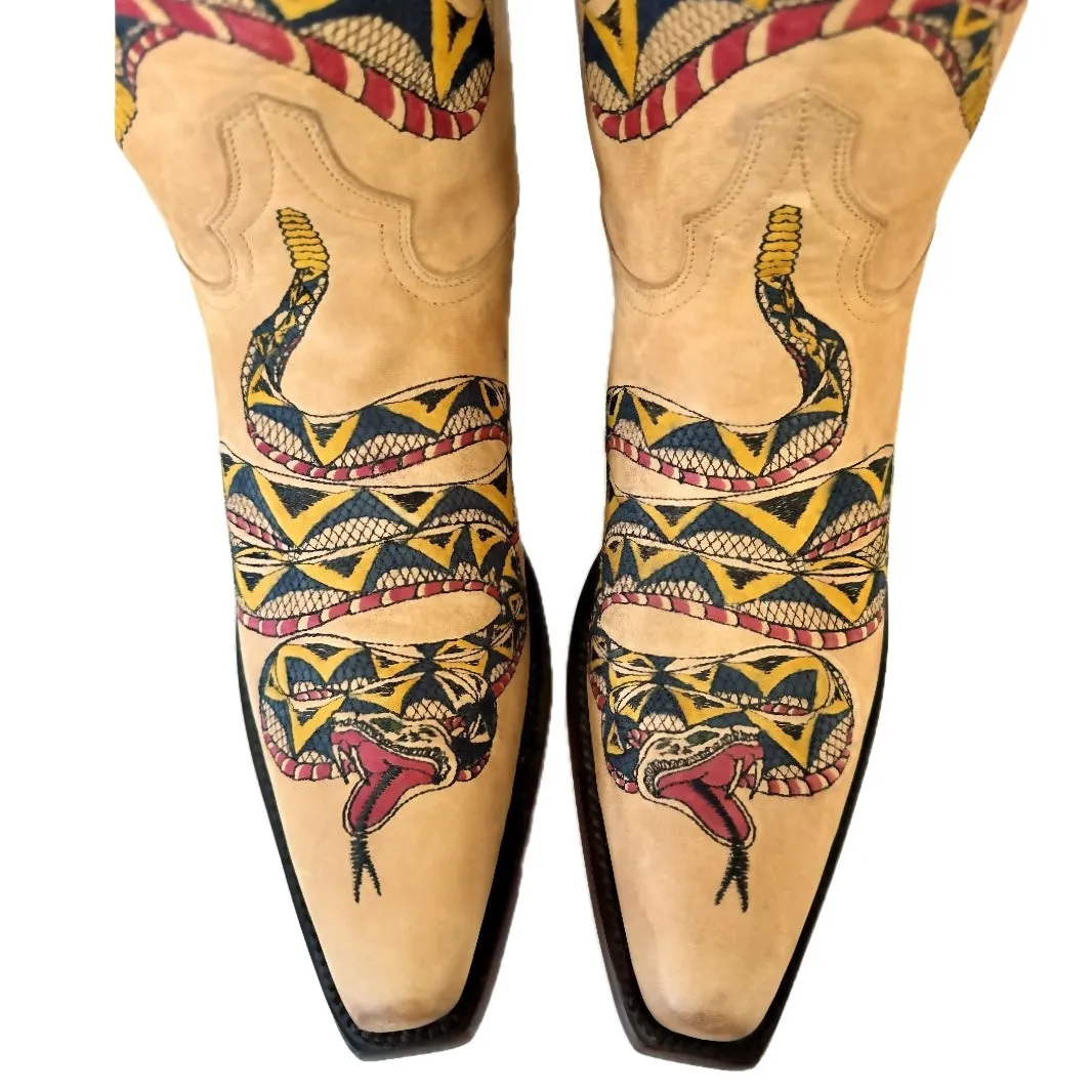 OLD GRINGO Tattoo Snake M286-1 Black Red Women’s Cowboy Boots