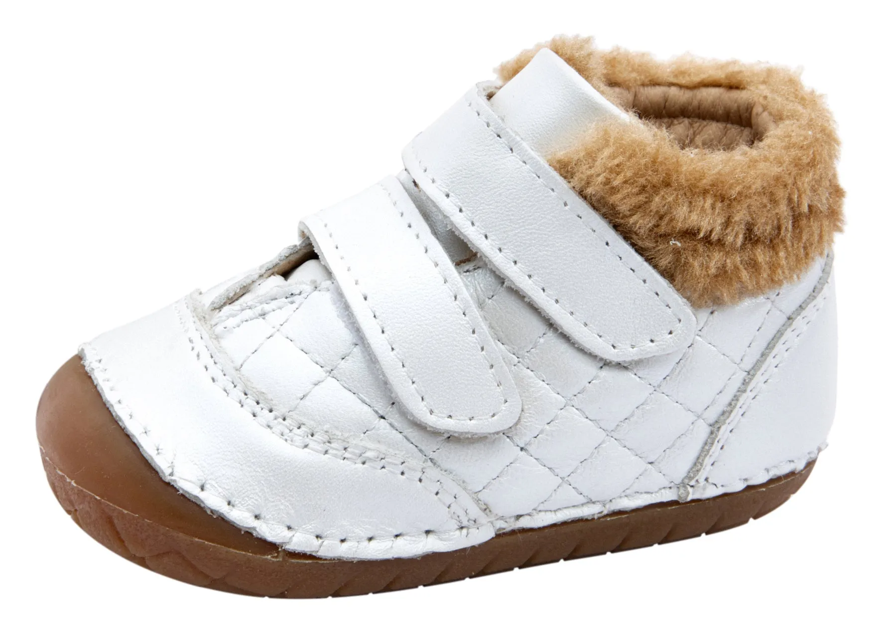 Old Soles Boy's & Girl's 4069 Quilty Bear Pave Sneaker Booties - Nacardo Blanco