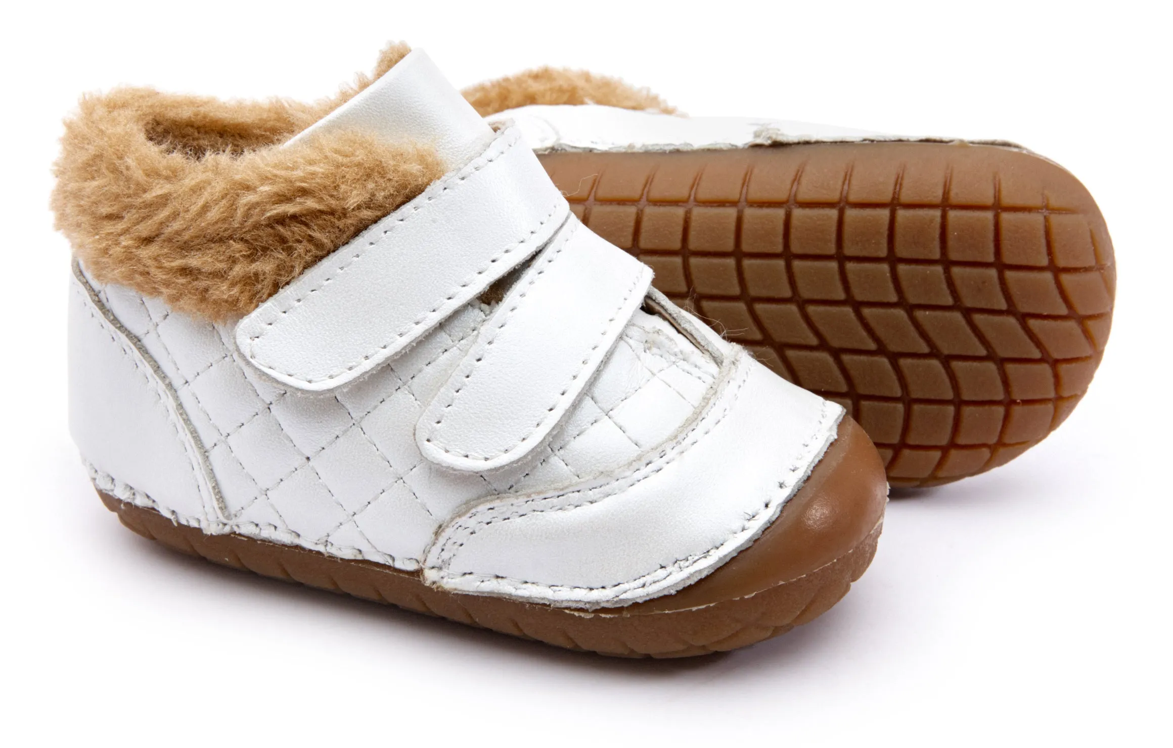 Old Soles Boy's & Girl's 4069 Quilty Bear Pave Sneaker Booties - Nacardo Blanco