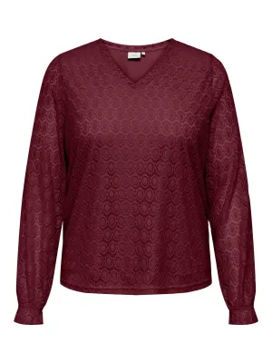 Only Carmakoma Mila Lace Wine Blouse