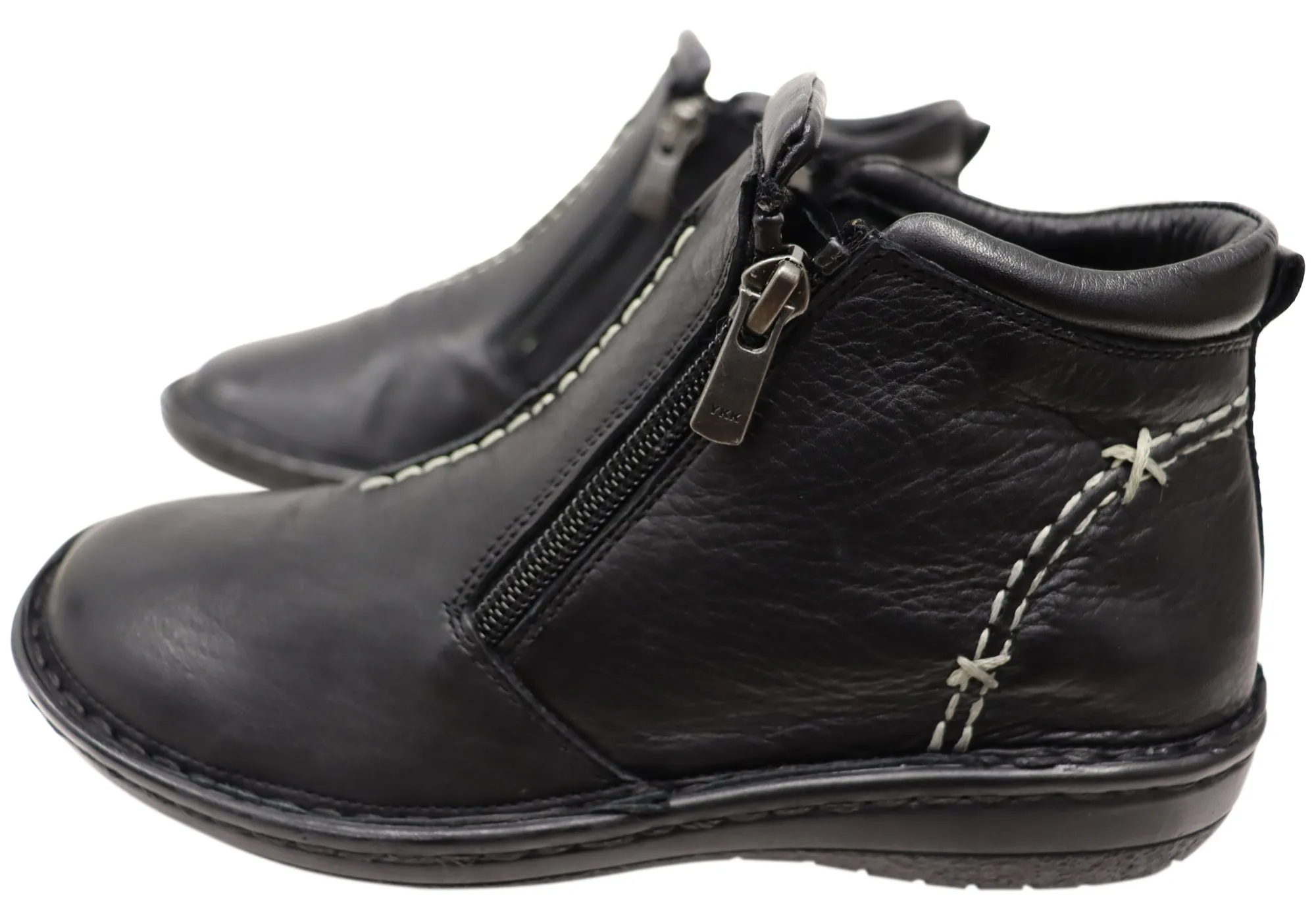 Orizonte Luna Womens European Comfort Leather Ankle Boots