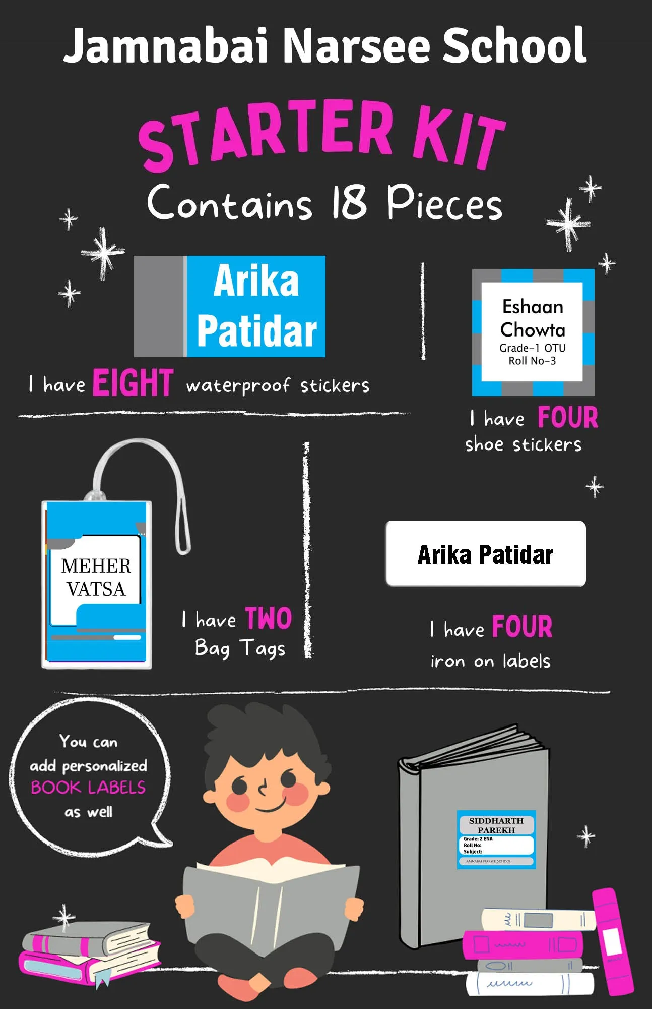 Personalized School Labels Pack