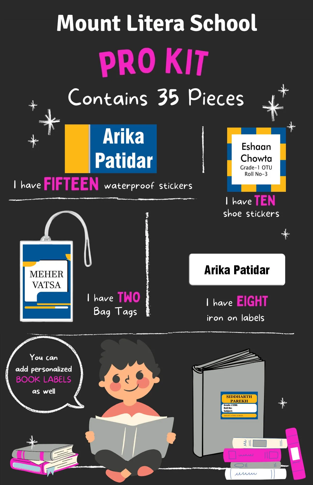 Personalized School Labels Pack