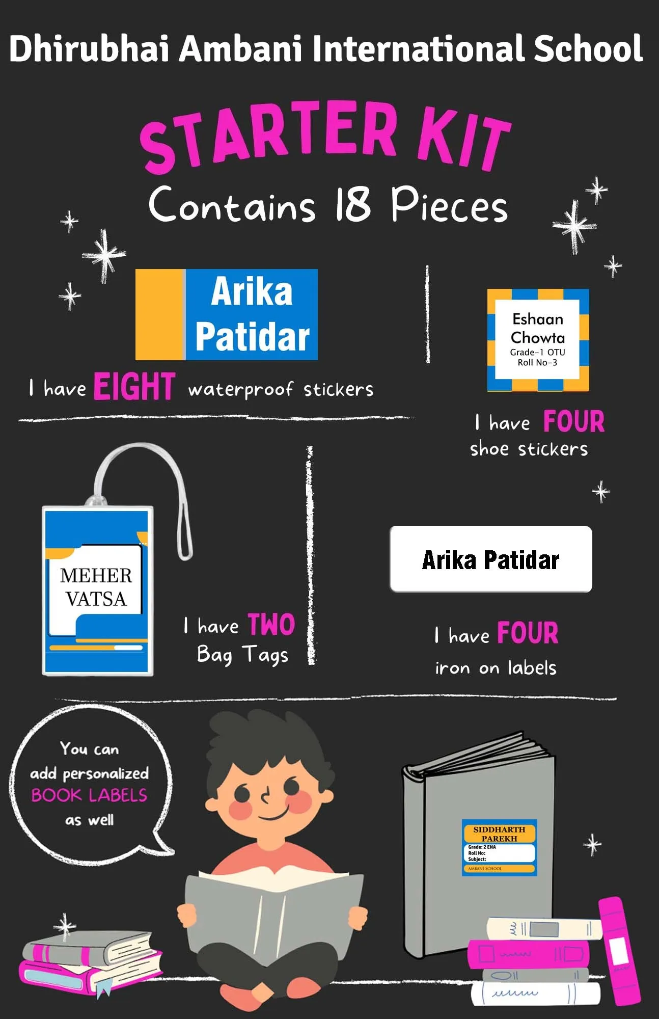 Personalized School Labels Pack