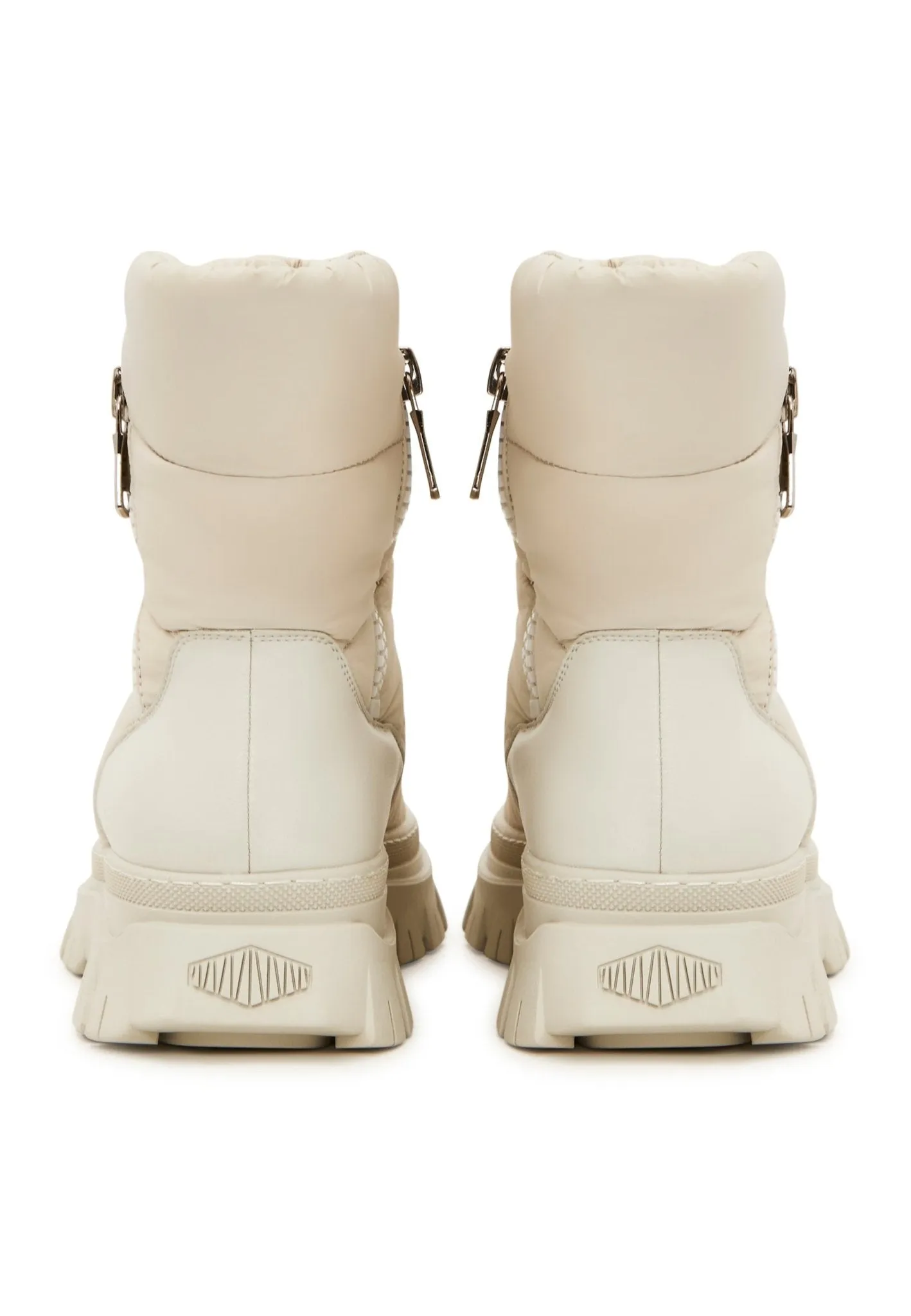 Platform Winter Boots - Beige