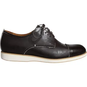 Pollini Black White Leather Lace Up Men Dress Formal Shoes