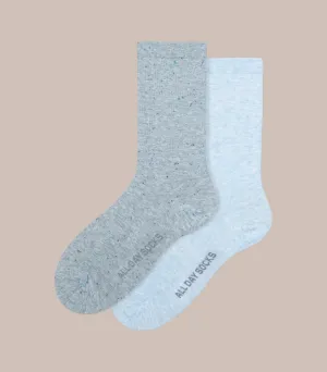 popular  2 Pack All Day Lightweight Plain Crew Socks - Underworks