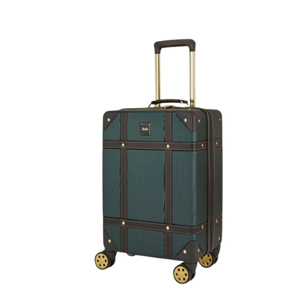 Rock Vintage 3 Piece Hardsided Luggage Set - Green