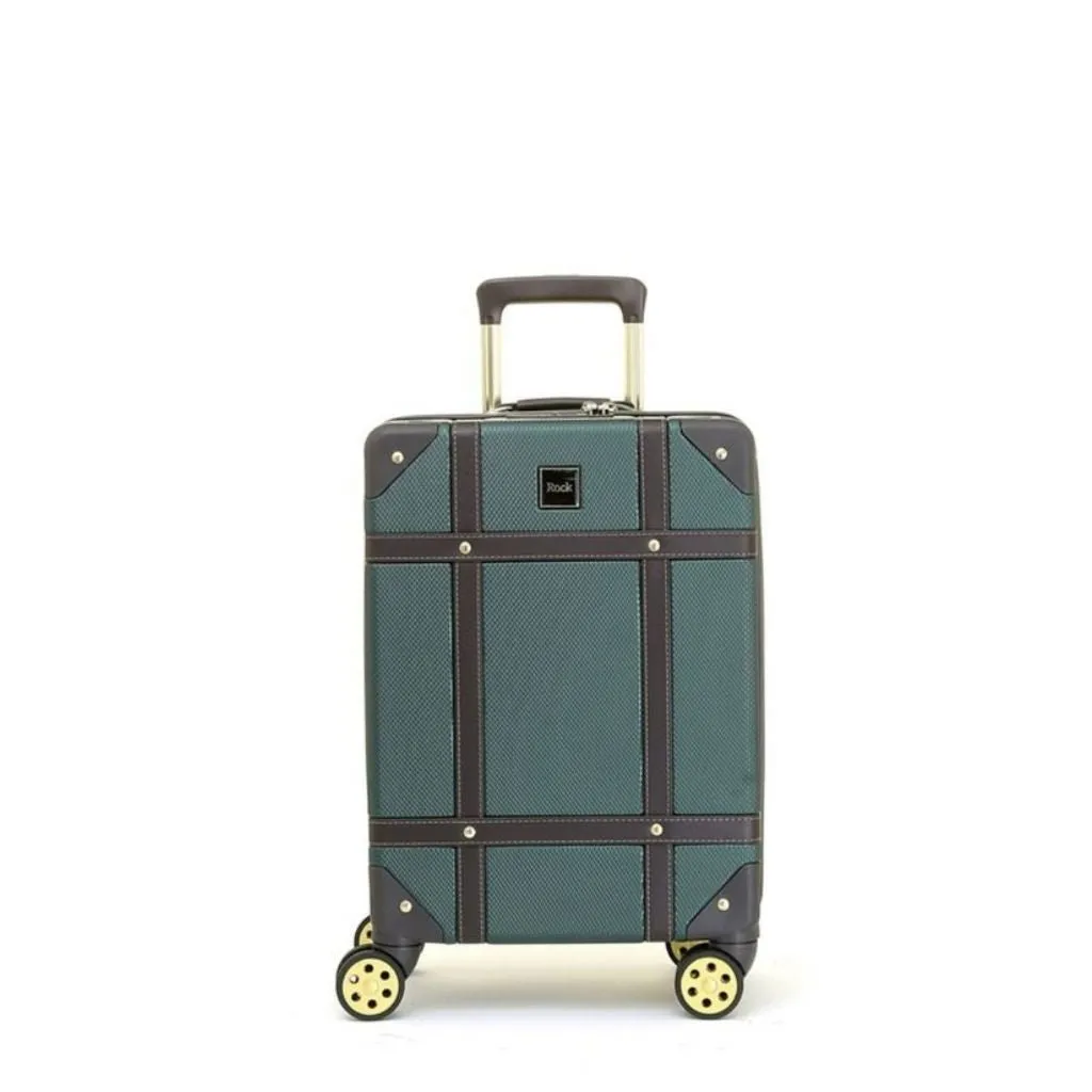 Rock Vintage 3 Piece Hardsided Luggage Set - Green