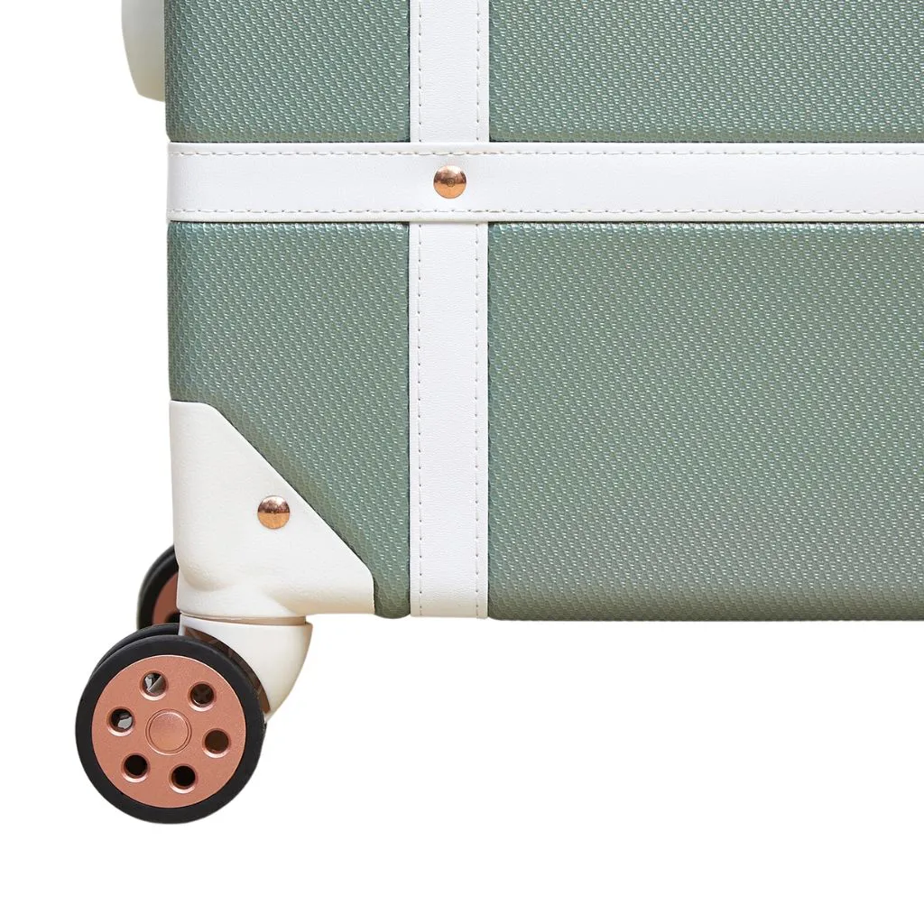 Rock Vintage 3 Piece Hardsided Luggage Set - Sage Green