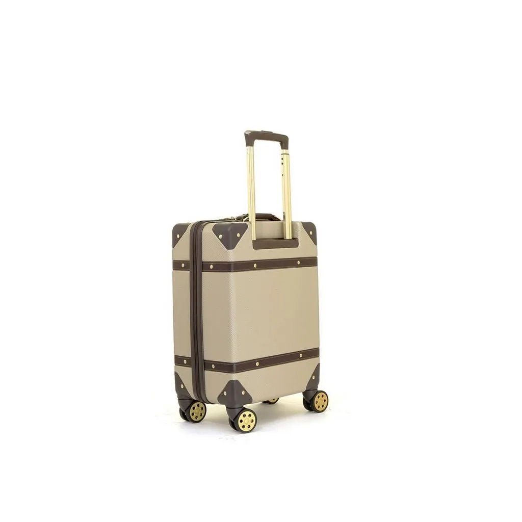 Rock Vintage 54cm Carry On Hardsided Luggage - Gold