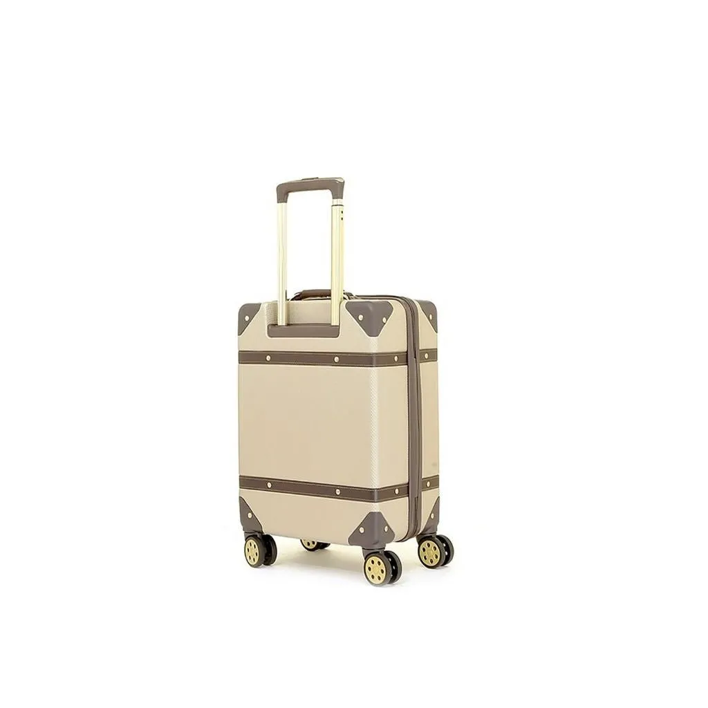 Rock Vintage 54cm Carry On Hardsided Luggage - Gold