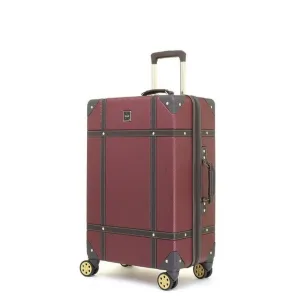 Rock Vintage 67cm Medium Hardsided Luggage - Burgundy