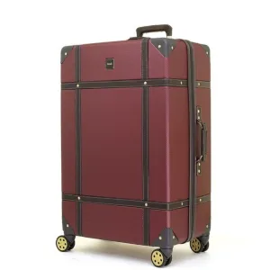 Rock Vintage 78cm Large Hardsided Luggage - Burgundy