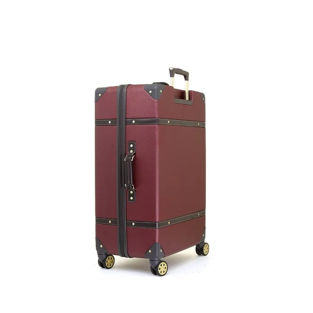 Rock Vintage 78cm Large Hardsided Luggage - Burgundy