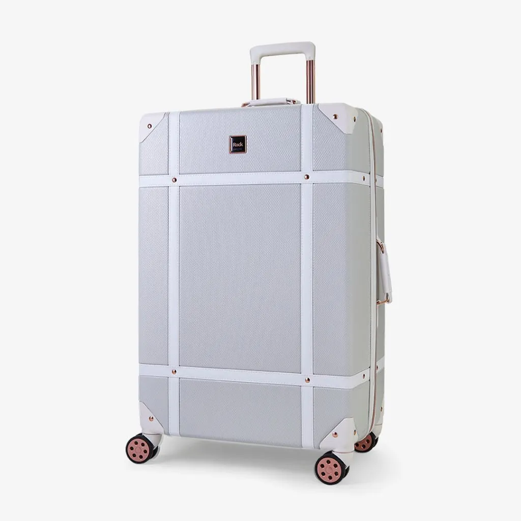 Rock Vintage 78cm Large Hardsided Luggage - Grey