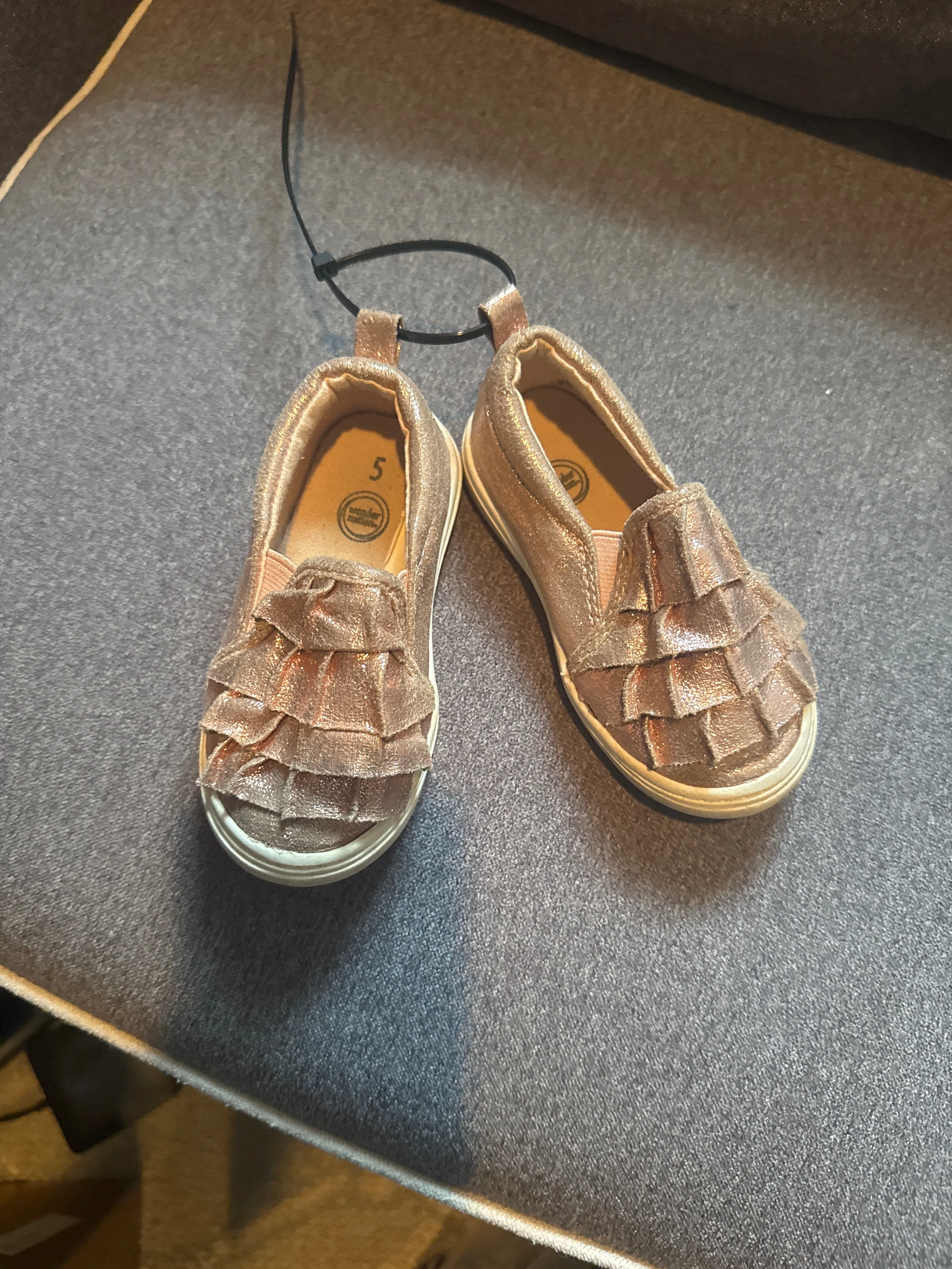 Rose gold slip on shoes  - size Shoes:           5 & 5.5 (Little Kid)