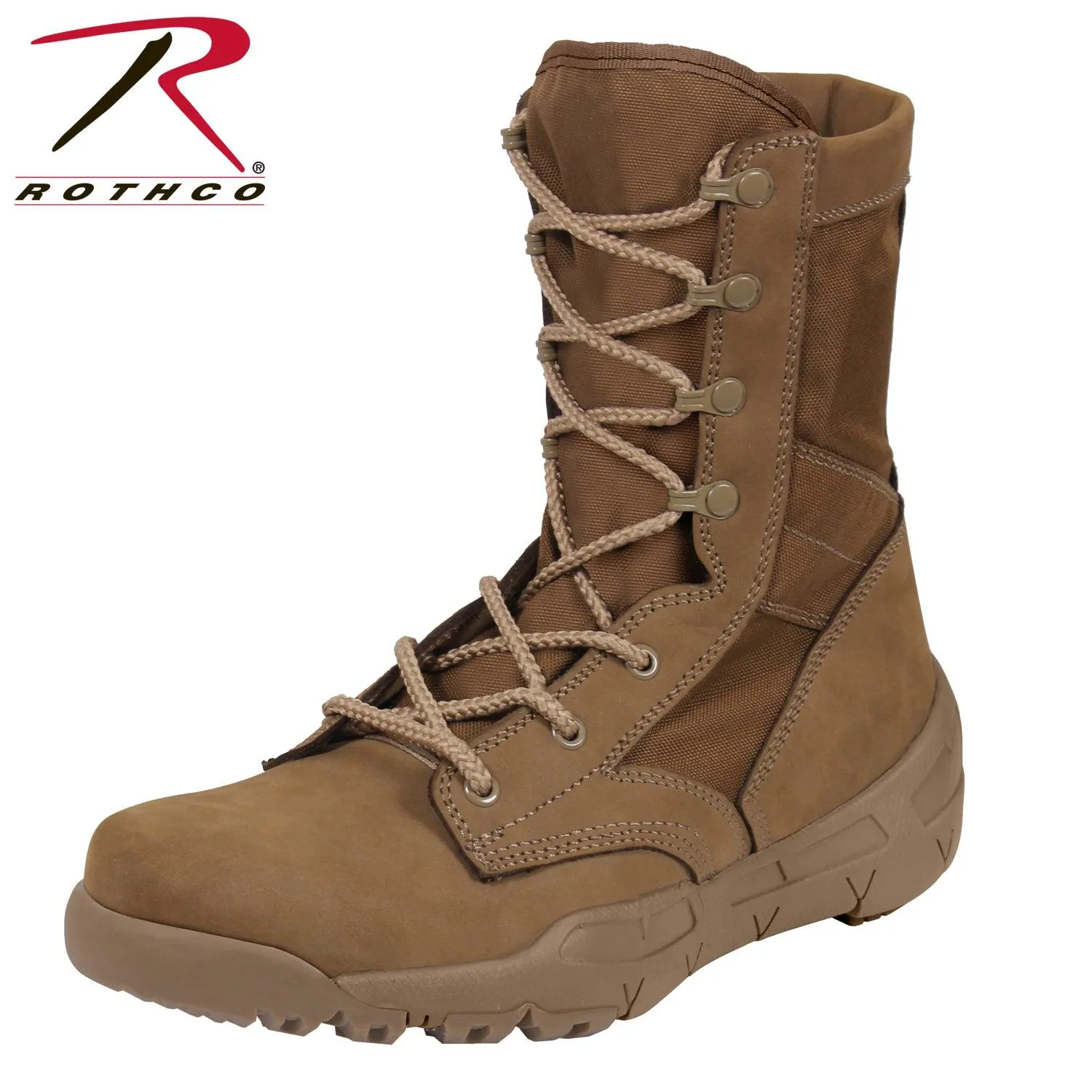 Rothco Waterproof V-Max Lightweight Tactical Boots - AR 670-1 Coyote Brown - 8.5 Inch