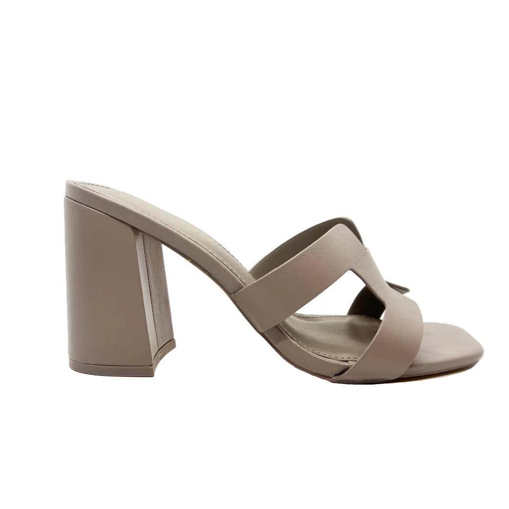 SAMPLE - Classic Slip on Heel - Taupe