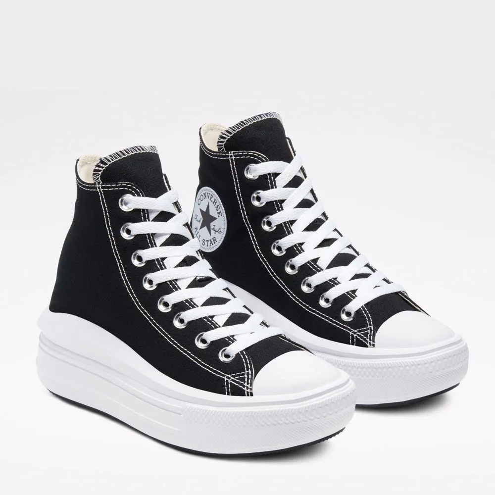 Scarpe Donna CONVERSE Sneakers Alte linea Chuck Taylor All Star Move in Tessuto Nero