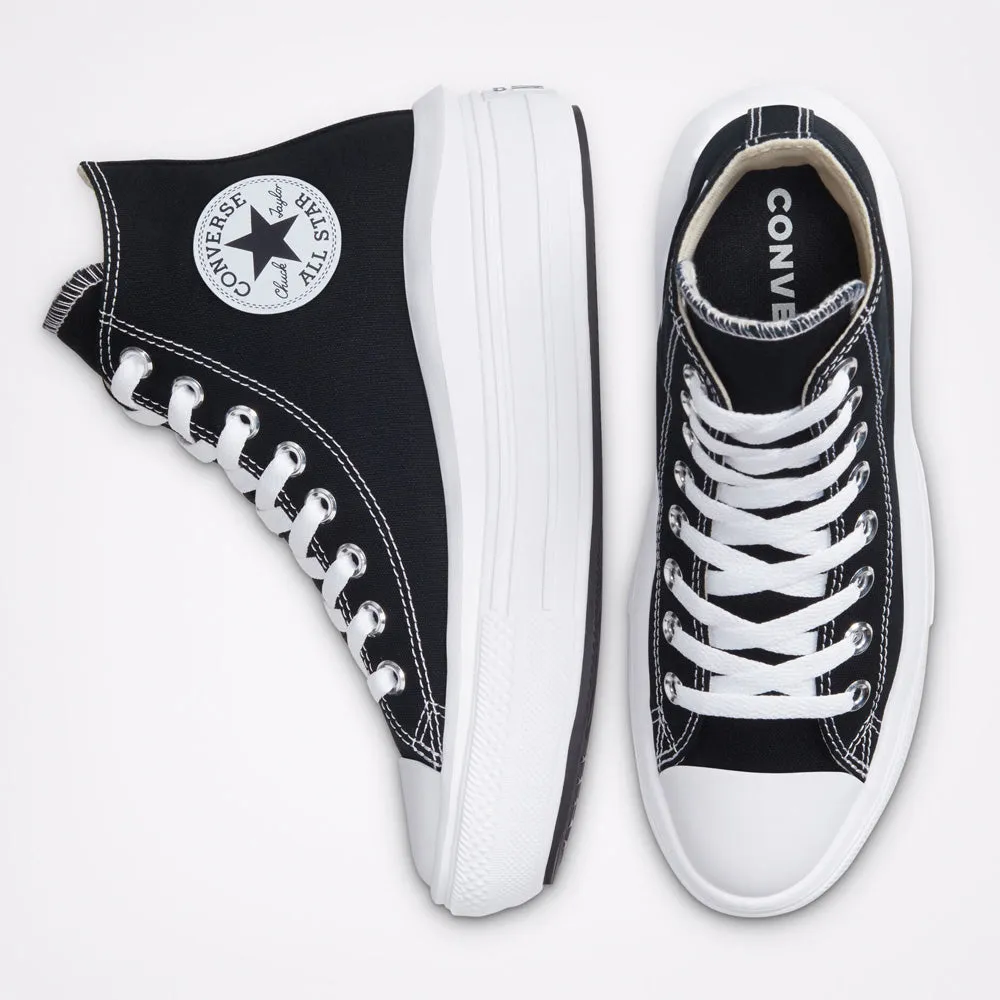 Scarpe Donna CONVERSE Sneakers Alte linea Chuck Taylor All Star Move in Tessuto Nero