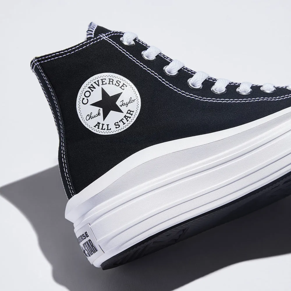 Scarpe Donna CONVERSE Sneakers Alte linea Chuck Taylor All Star Move in Tessuto Nero