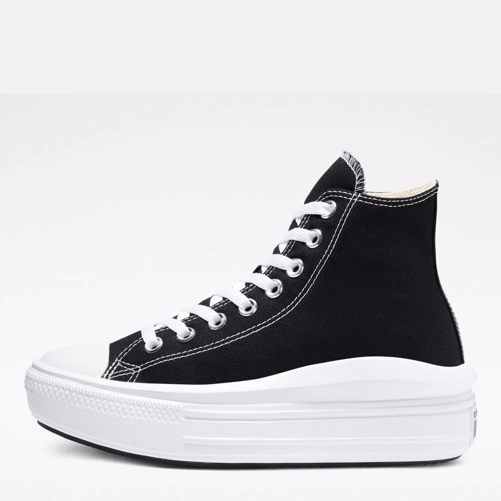 Scarpe Donna CONVERSE Sneakers Alte linea Chuck Taylor All Star Move in Tessuto Nero