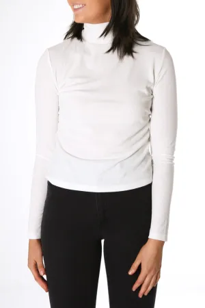 Skylar High Neck Top White