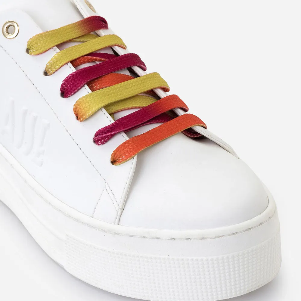 Sneakers Donna 1A Classe Alviero Martini linea Summer Pop in Tessuto Gommato Bianco P032