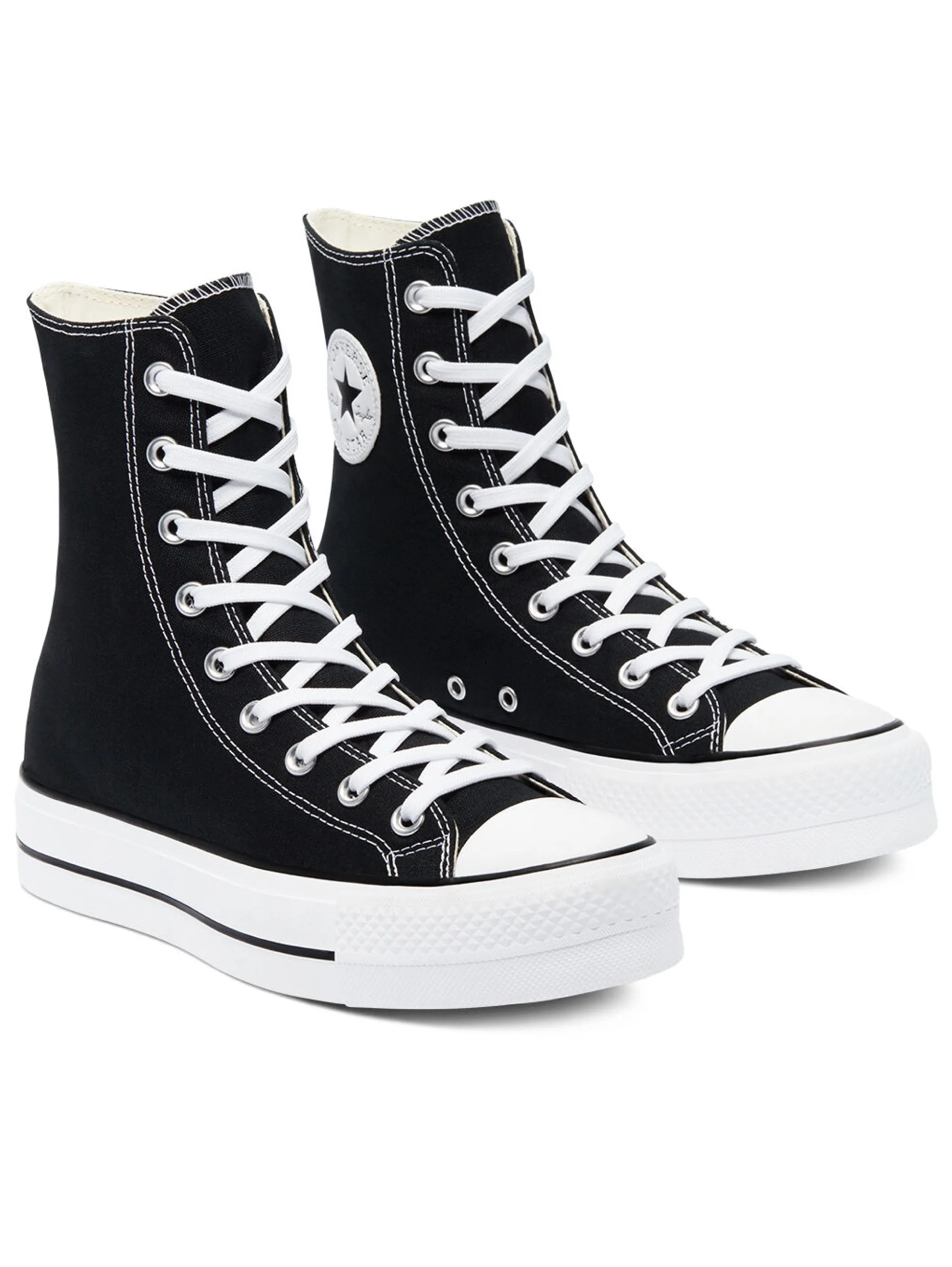 Sneakers Platform Alta Black White Black