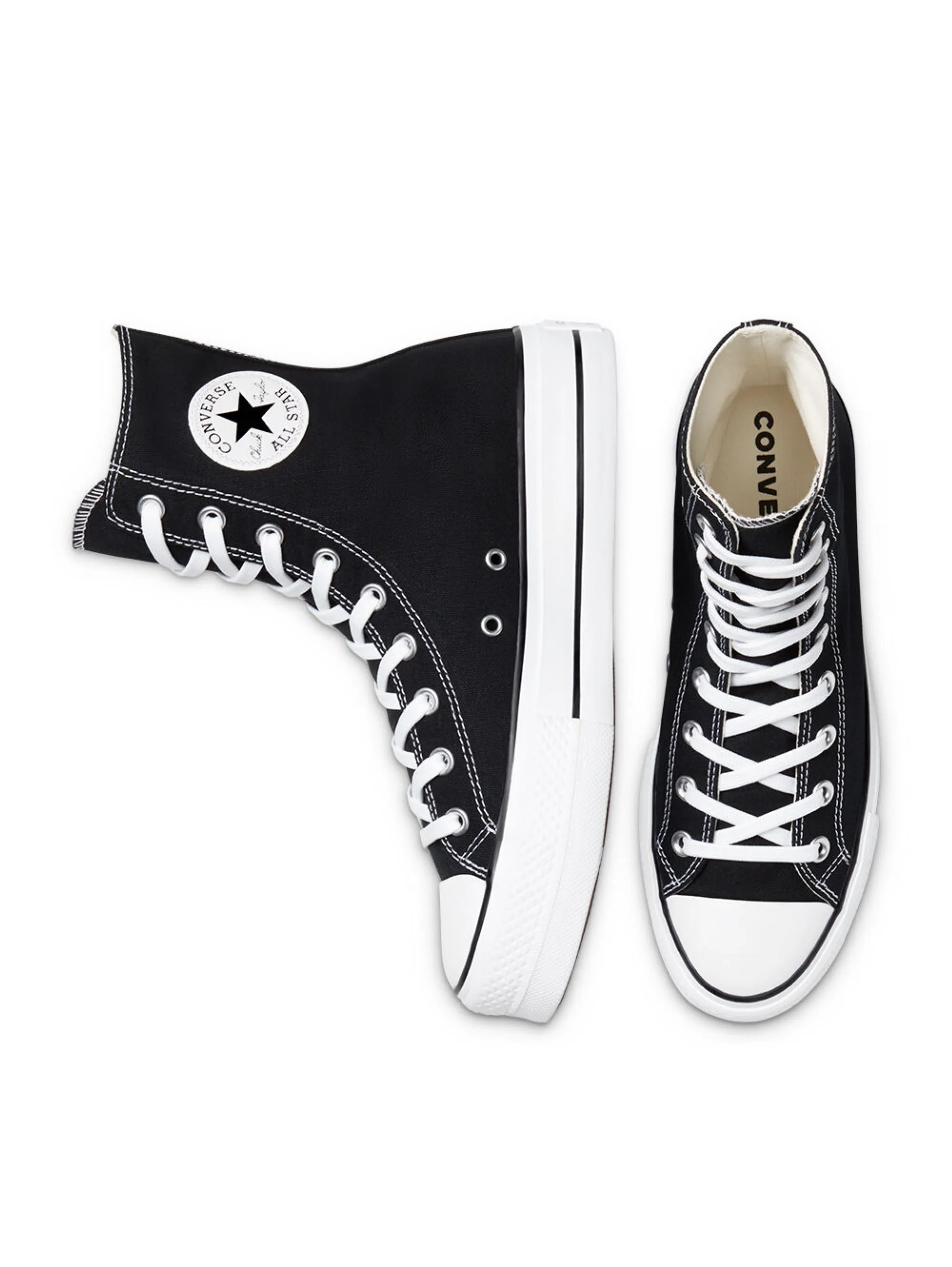 Sneakers Platform Alta Black White Black