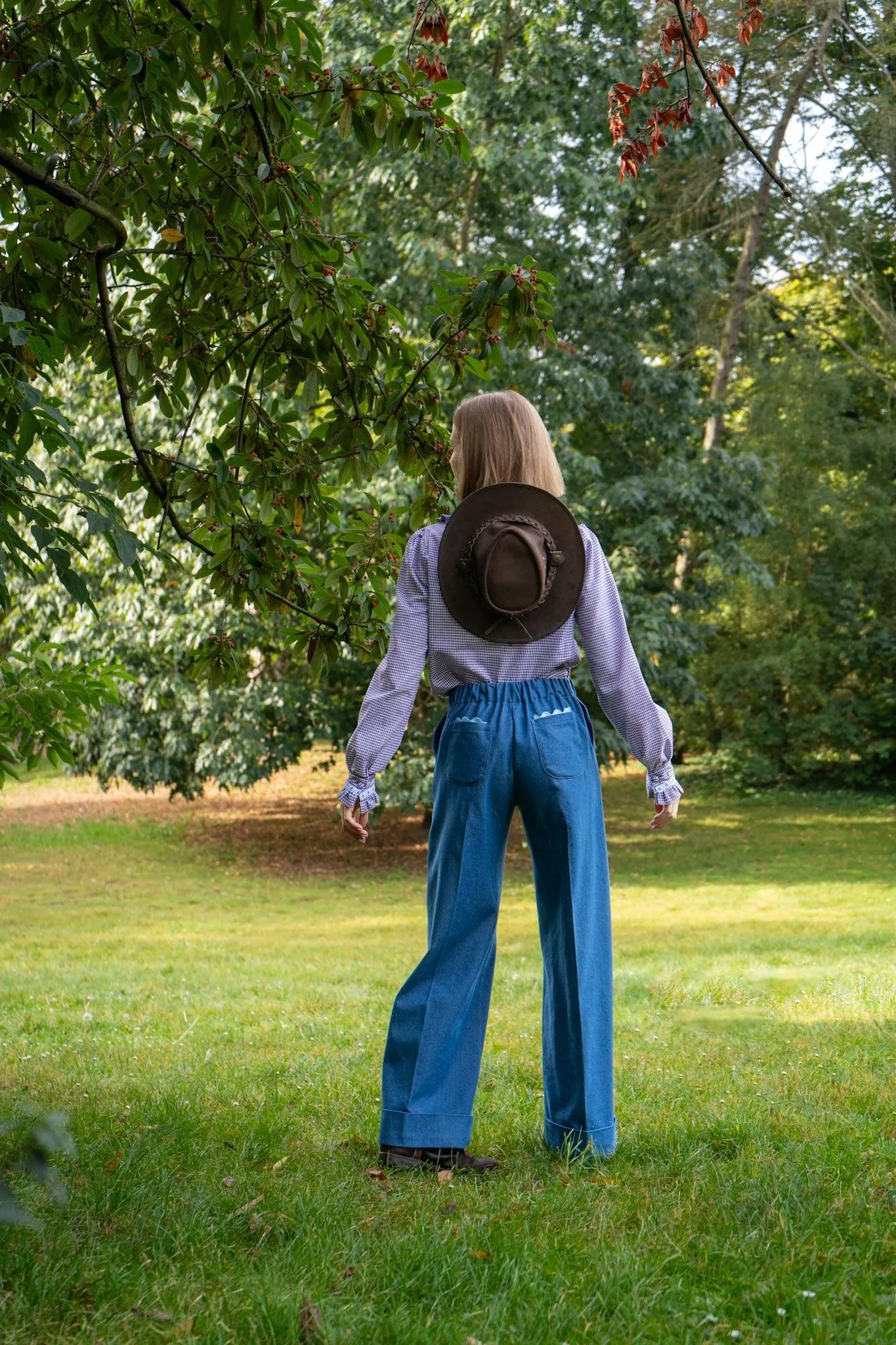 Soufflé turned up pants - blue jeans