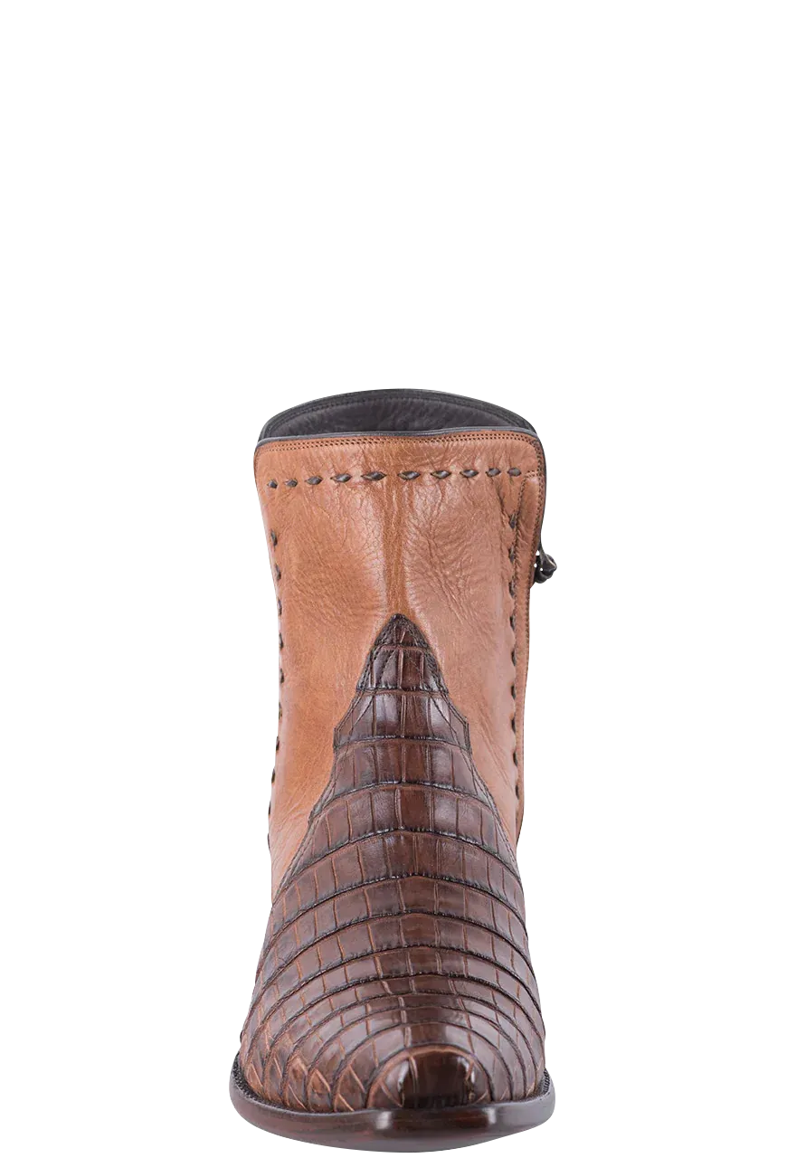 Stallion Caiman Zorro Ankle Boots - Cognac