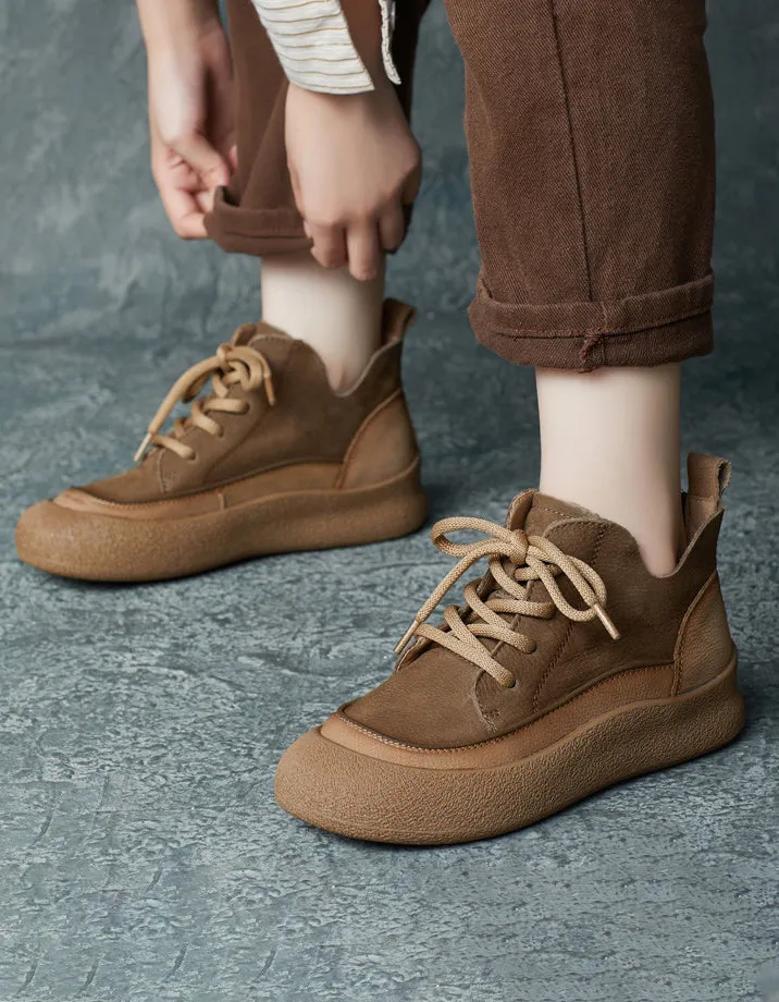 Suede Comfortable Casual Leather Flat Boots