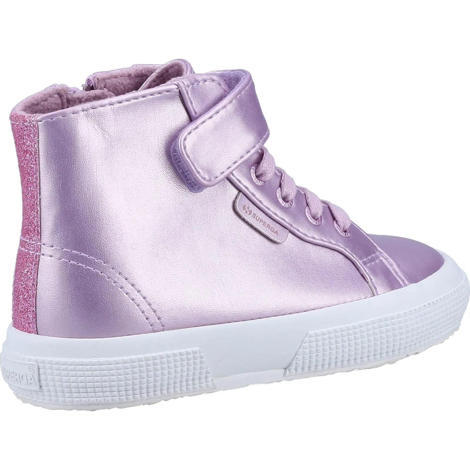 Superga 2674 Kids Faux Leather Glitter Boots