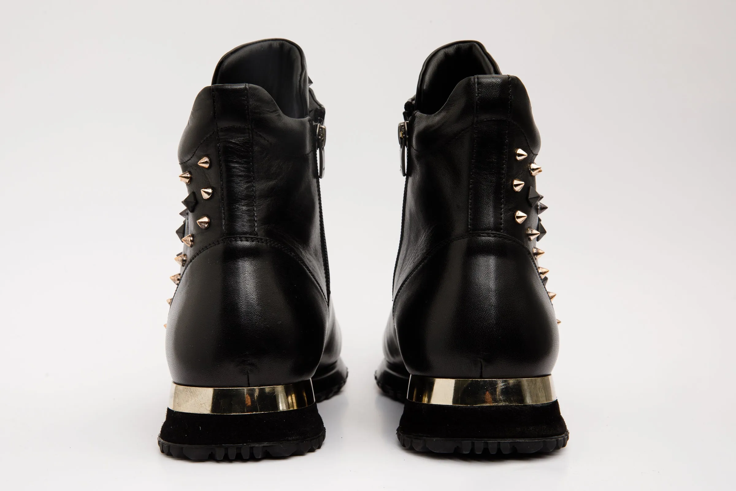 The Infanta High-Top Black Spike Leather Men Sneaker Limited Edition