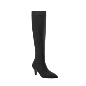 The Knee High Boot Coal Knit   Stiletto Heel Kit 3 Coal