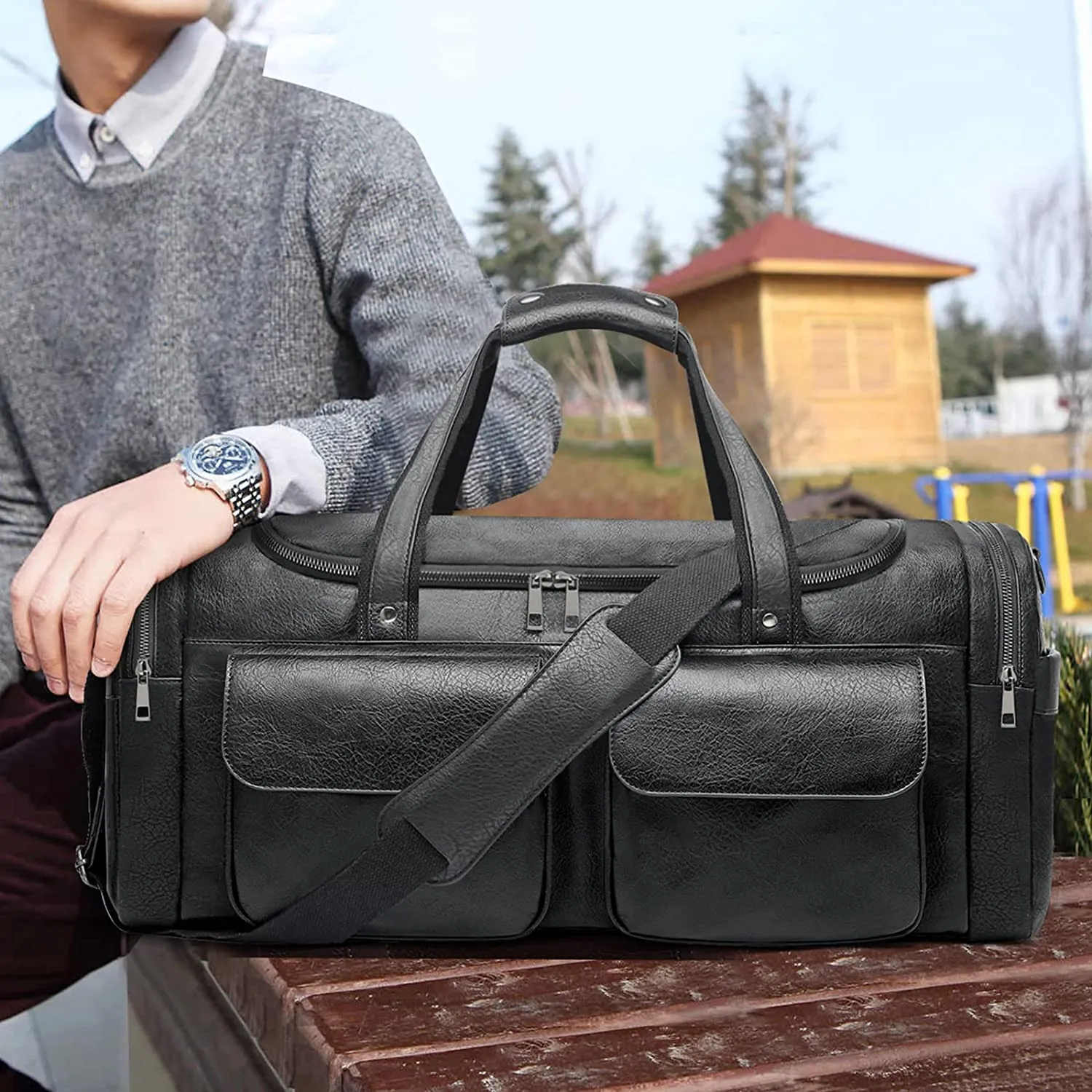 Travel Duffel Bag for Men, Large Carry on Duffle Bag for Traveling, Waterproof Duffel Bag for Men