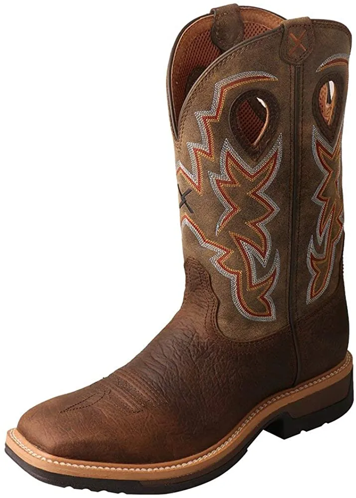 Twisted X Men’s Alloy Toe Lite Western Boots - Casual Boots for Men - Taupe & Bomber, 12 D