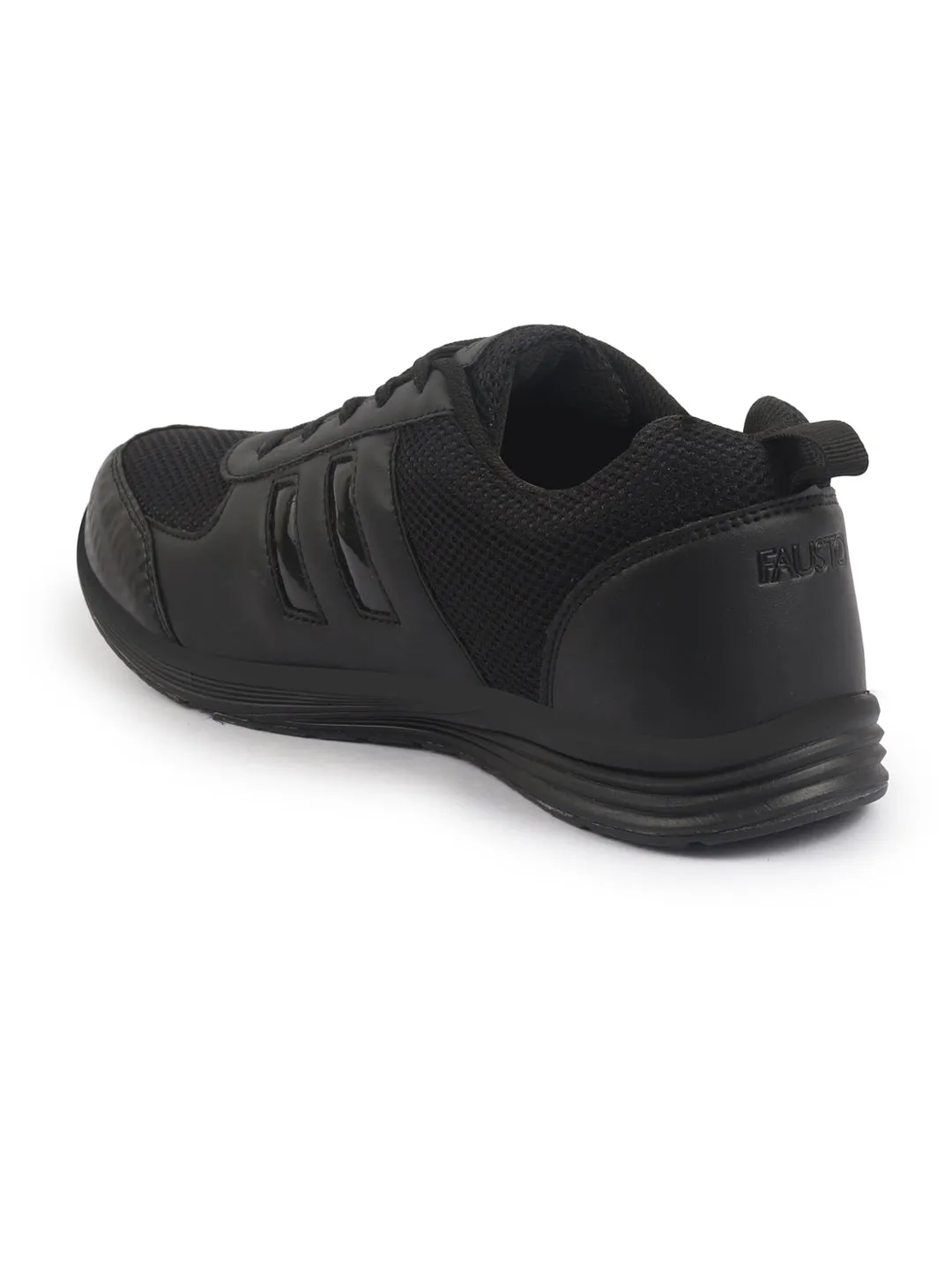 Unisex Black School Uniform Shoes|Boys & Girls Lace Up School Shoes|Breathable Comfort Insole Kids School Shoes