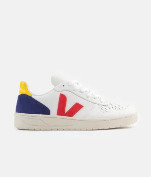 Veja V-10 Leather Shoes - Extra White / Pekin / Cobalt / Tonic