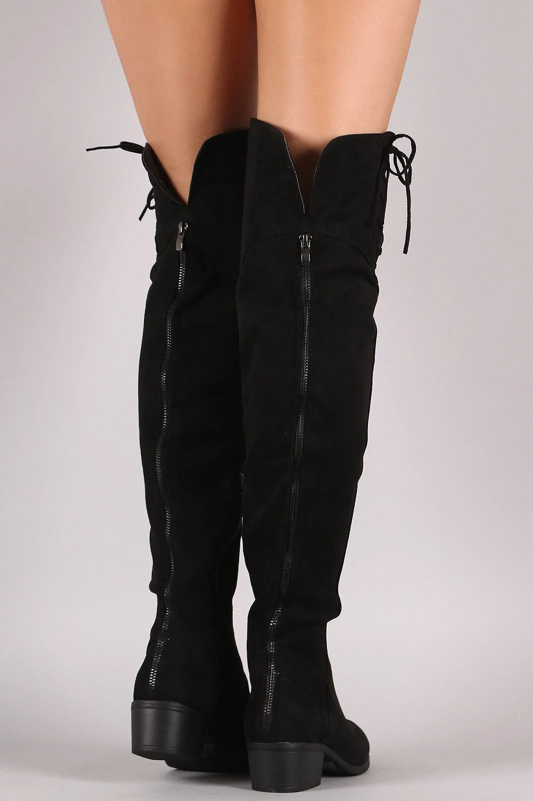 Wild Diva Lounge Suede Over the Knee Boots