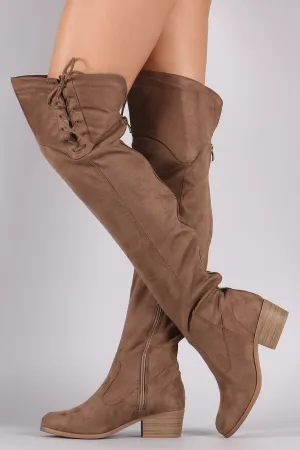 Wild Diva Lounge Suede Over the Knee Boots