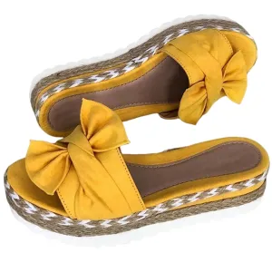 Women's Boho Style Open Toe Butterfly Knot Spring Classic Sandals