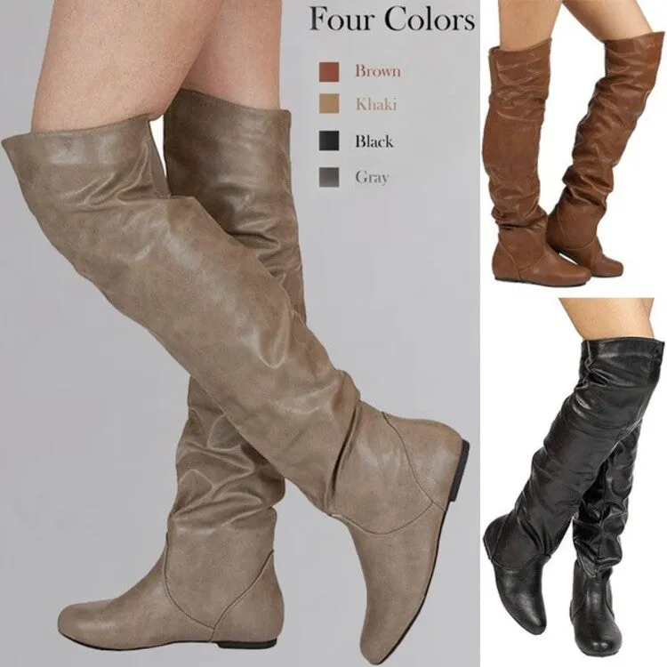 Women's Inside Heighten Wedge Heel Over the Knee Boots