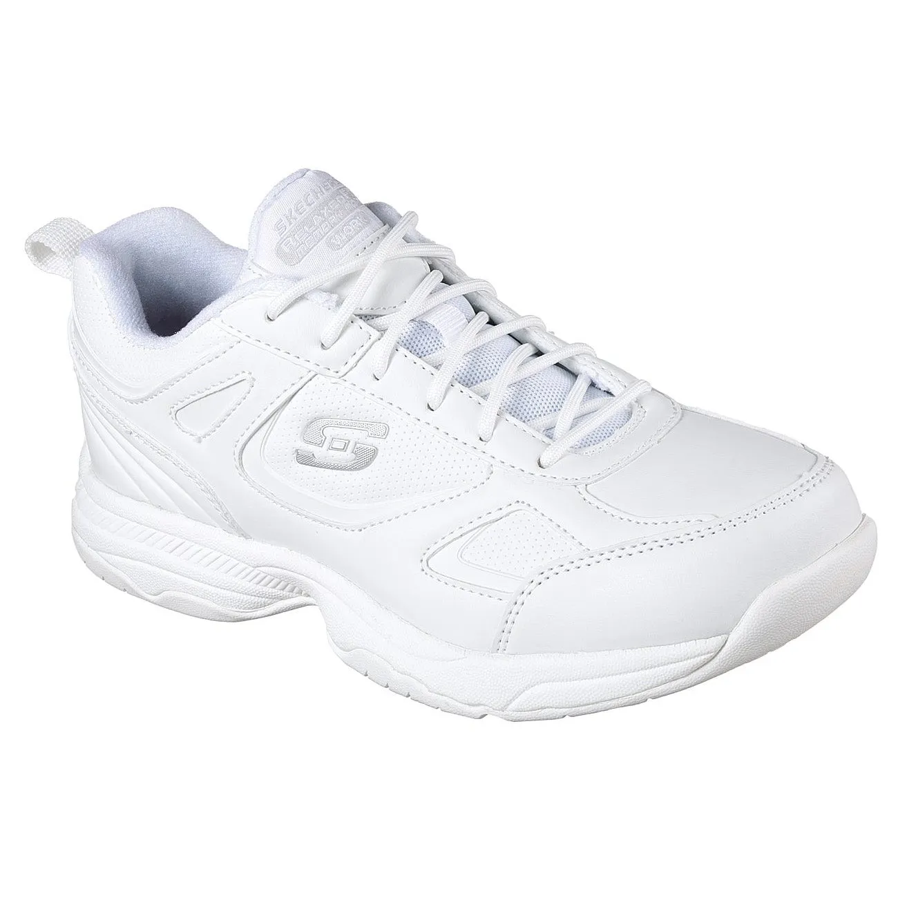 Women's Lace Up Slip Resistant Relaxed Fit Work Dighton-Bricelyn SR Sneakers 77200WHT