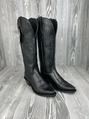 Women's Old West Tall Black Snip Toe Western Boot - TS1548