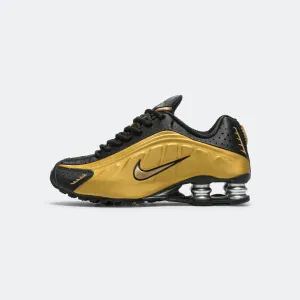 Womens Shox R4 - Black/Metallic Gold-Metallic Silver