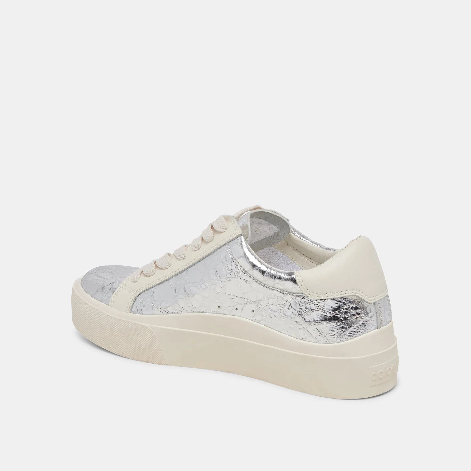 ZAYN 360 SNEAKERS SILVER DISTRESSED LEATHER - re:vita